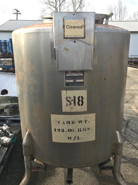 (1) Used 250 Gallon Permasan 316 Stainless Steel Portable tanks. 3'6