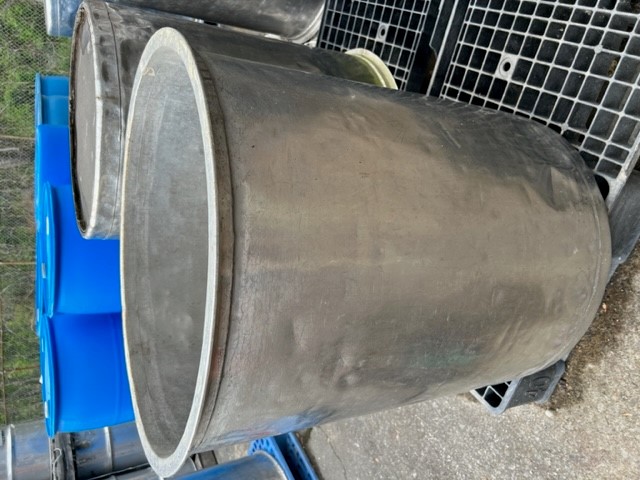 (5) 55 Gallon Stainless Steel Drum.