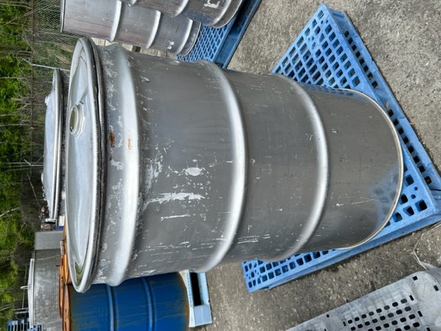 (2) 90 Gallon Stainless Steel Drum