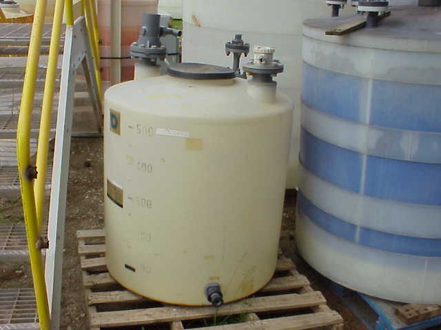 Qty (3) Each: 150 gallon (500L) Poly storage tank.  