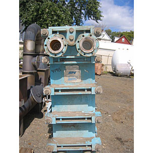 Used approx. 275 Sq.Ft. APV Crepaco, Titanium, Plate Exchanger, Model # SR6-GLM-T. Rated for 100 psi @ 200 F. (37) 20