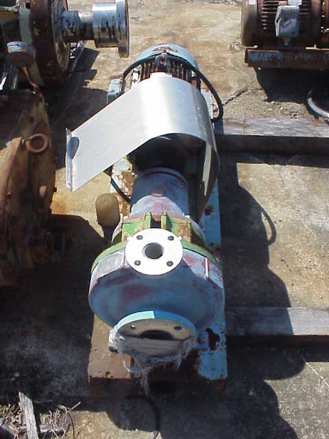 Durco Stainless Steel pump 3x1.5x10. Mechanical seal.  Driven by 7.5 HP, 575 V, WEG Motor.