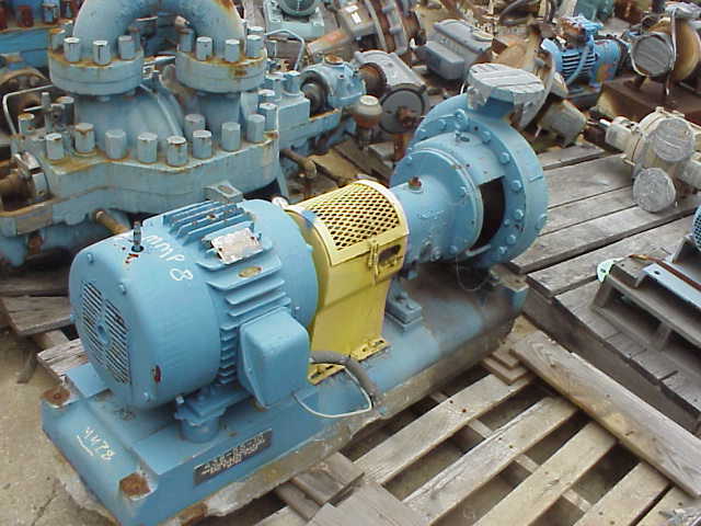 ***SOLD*** Goulds model MT pump Driven by 7.5 HP, 1165 RPM, 575 V, 254T frame, GE motor.