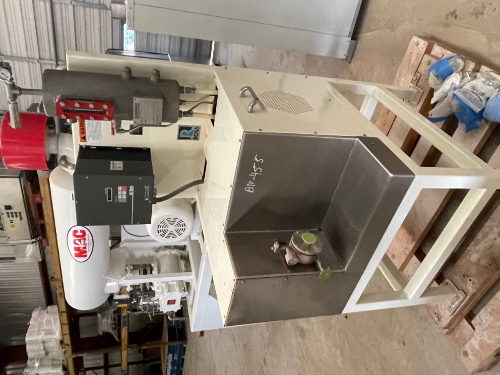 ***SOLD*** UNUSED Ross Model ME-410X-3 High-Speed In-Line Mixer/Emulsifier.  Rings are .020; .030; .040; .050; .060. 10 HP Explosion proof drive with VFD. Charles Ross & Son Co. 