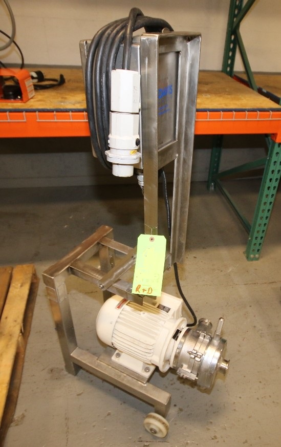 ***SOLD*** used Fryma model MZ-110 Colloid Mill. S/N M14753. Has 5.5 kw, 270/460 volt motor.  Unit mounted on portable cart with AB Starter. Last used in sanitary food application. 