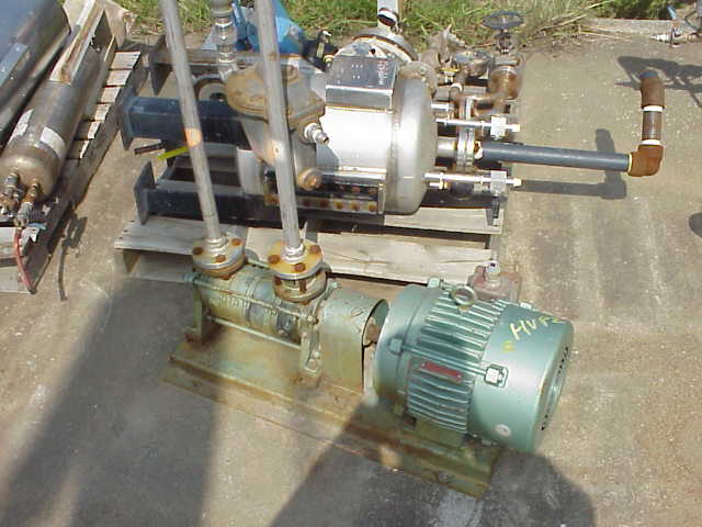 Sihi Model KPHA Liquid ring type vacuum pump.  BN 139.  Mounted on base with 7.5 HP, 3530 RPM motor.