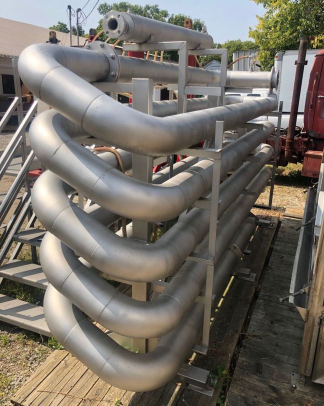 Stainless Steel Holding Tubes for Cation and Anion Water treatment system. Pipe is 6.6