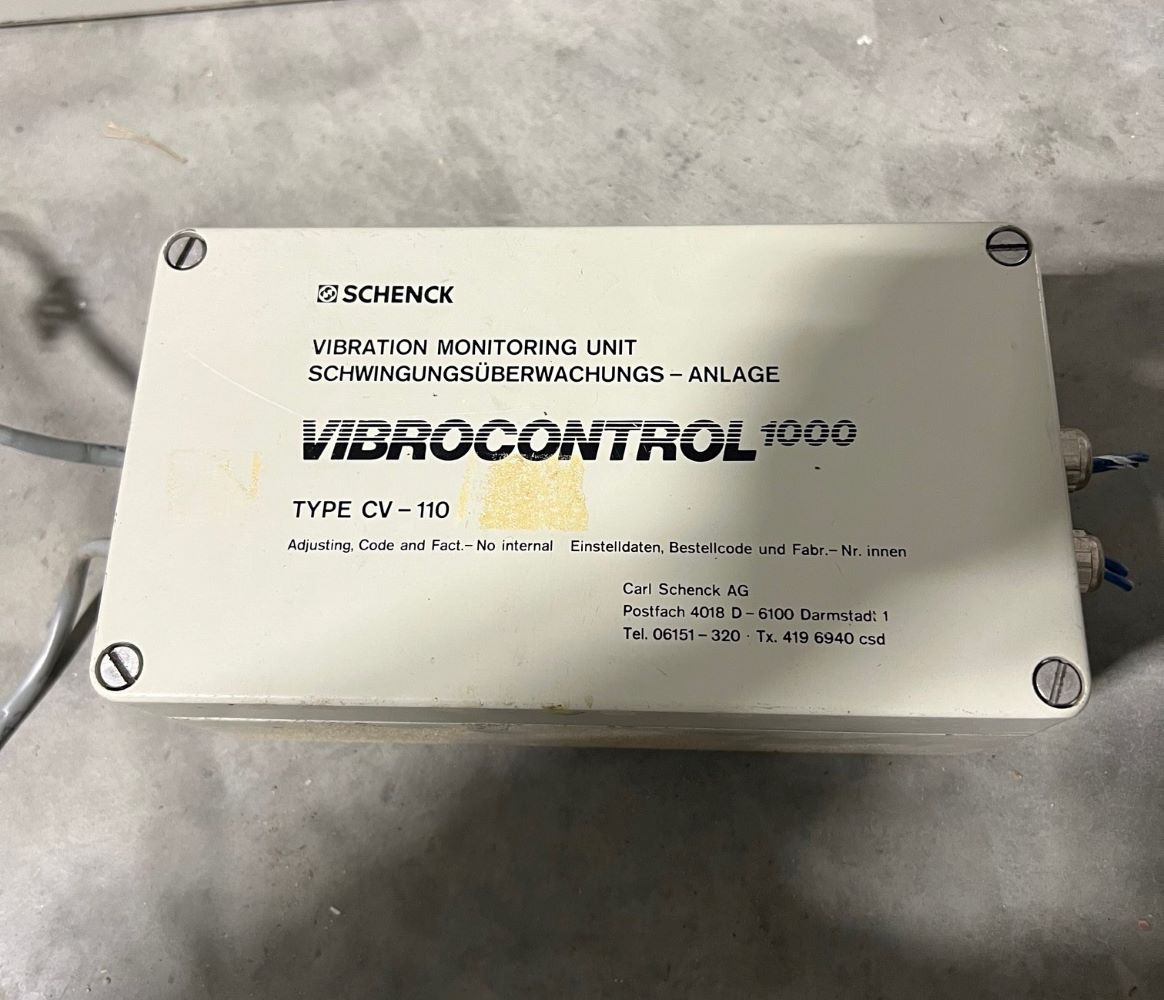 Schenck Vibrocontrol 1000 Type CV-110. outputs are 0/4...20mA and 0...10V D.C.