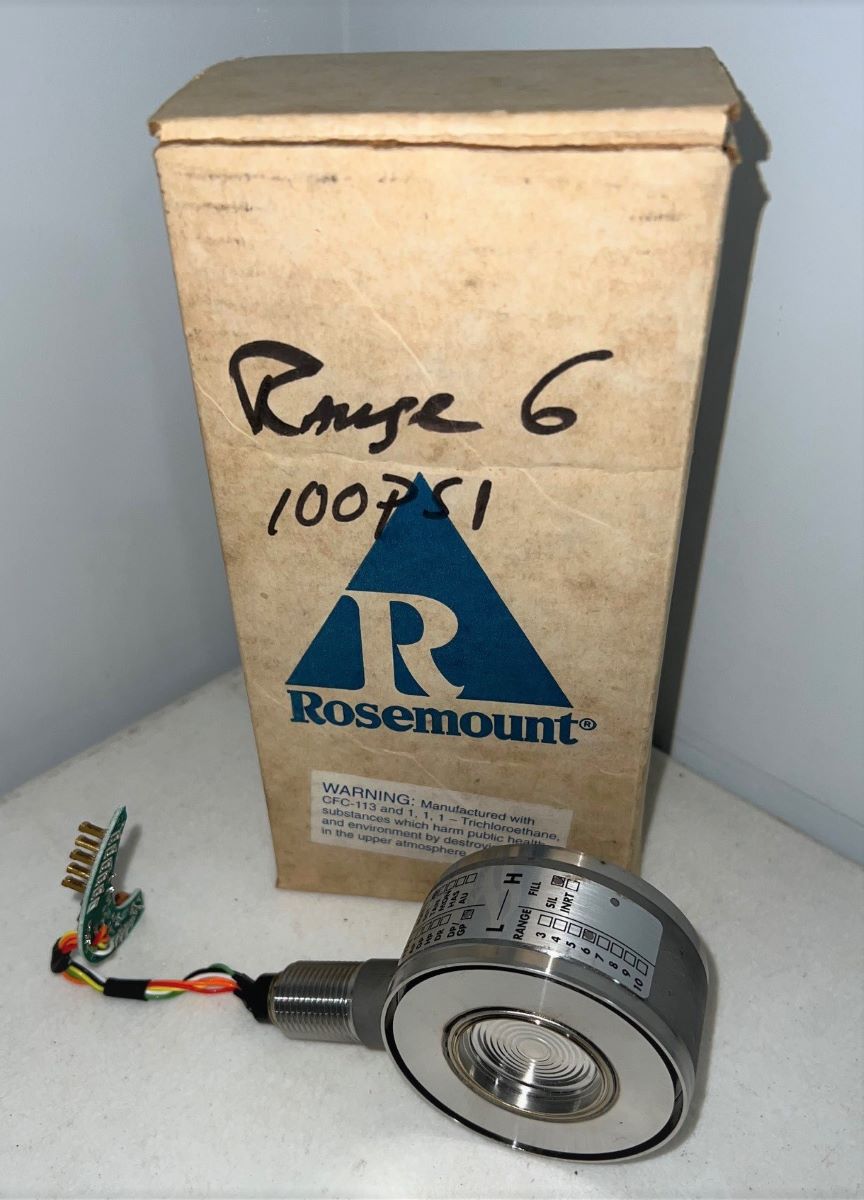 Rosemount Pressure Transmitter, DP/GP, Range 6, 0-100 PSI. Total of 6 Available for sale.