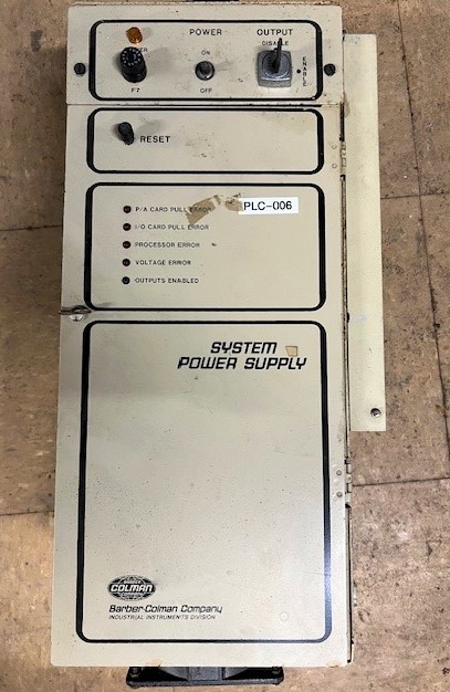 Barber-Colman A-12384 System Power Supply 120VAC 15A Industrial Instruments. Input: 120VAC/15A. Model No. A-12384. Power Supply Dimension: 22