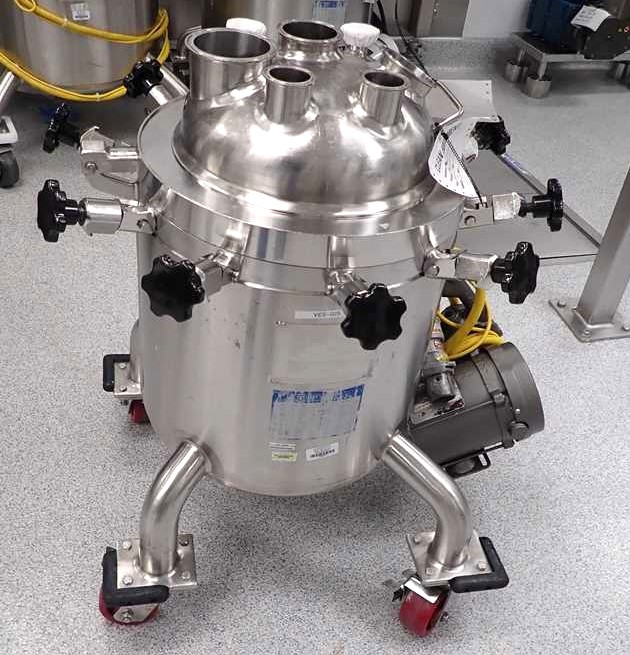 7 Gallon (25 Liter) Sanitary Mueller Reactor/Fermenter with bottom mounted mixer.  Internal Rated 60 PSI/FV @ 300 Deg.F. Jacket rated 100 PSI @ 338 Deg.F..  14