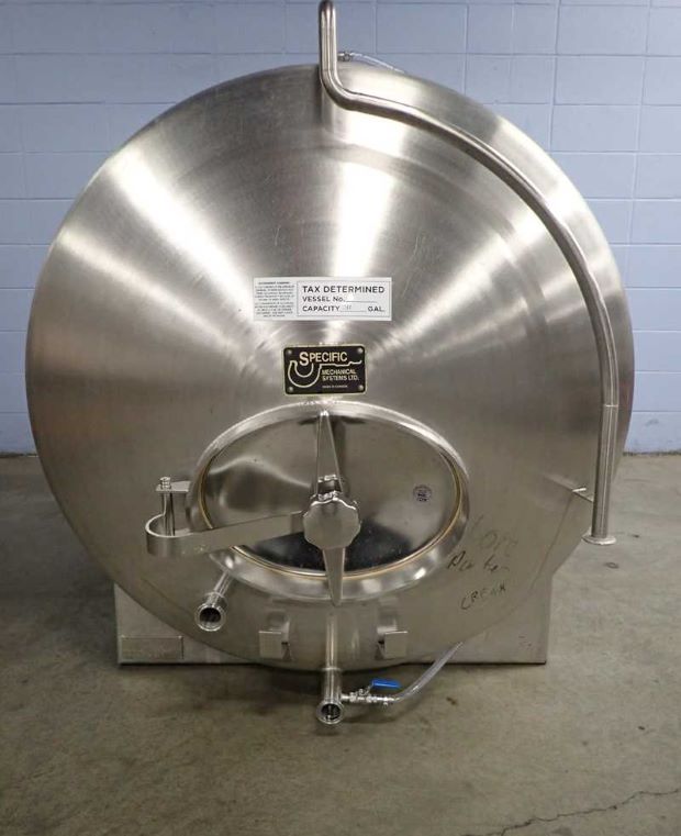 (12) 341 Gallon Specific Mechanical Stainless Steel Horizontal Brewery tank.   41