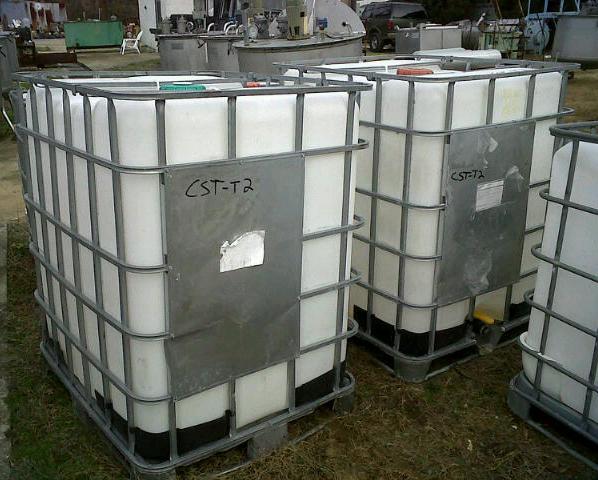 Qty (3) Each:  300 gal (1200 L) Tote/Bin/Tank.  Liquid poly totes.  2