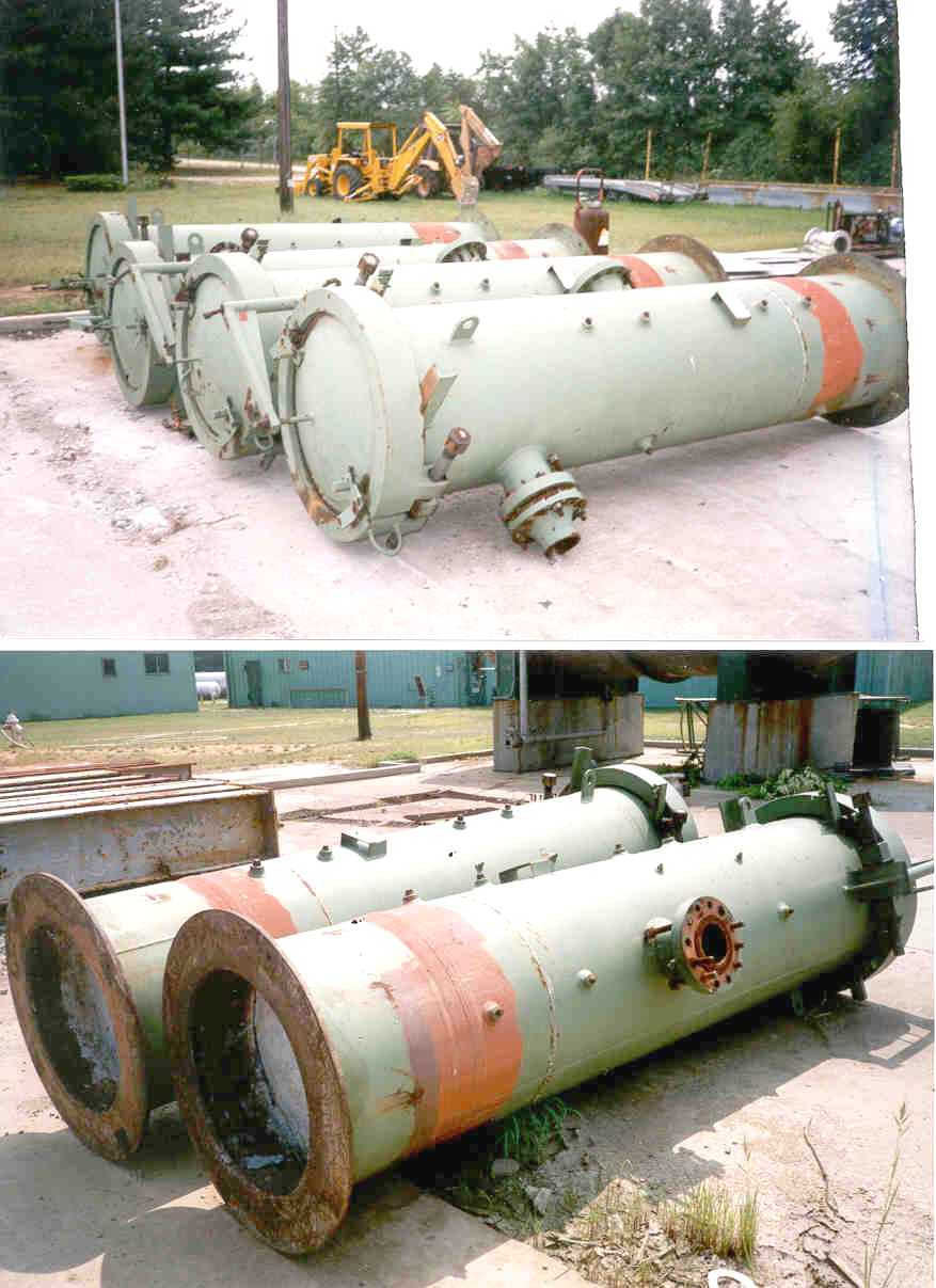 ***SOLD*** 315 Gallon Carbon Steel High Pressure Vessel. Rated 1100 PSI. Mounted on CS skirt. 8'6