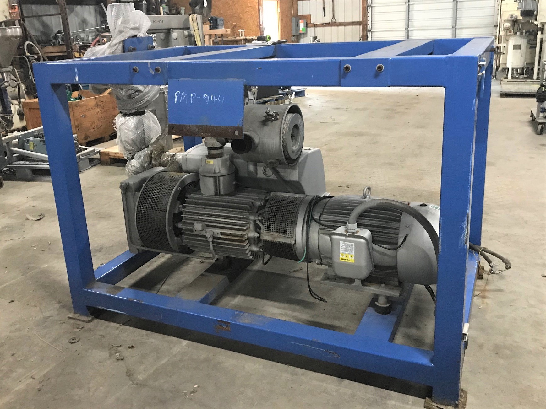 ***SOLD*** used Busch Vacuum Pump Type RC0630B4Z61028. Rated 490 CFM at 15 Torr.  Motor is 25HP, 230/460 volt, 1170 RPM. S/N C8142.  Dry type.