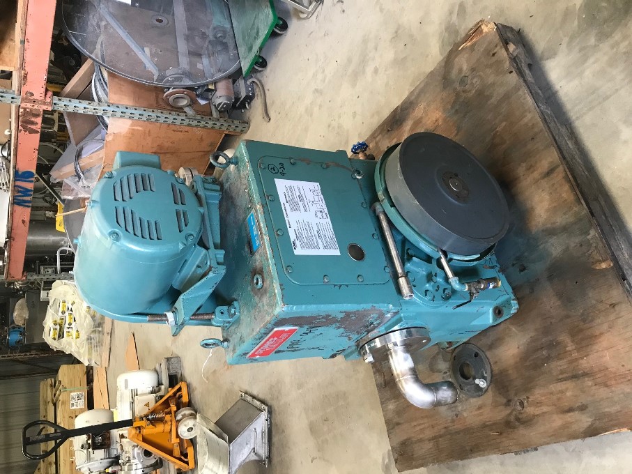 ***SOLD*** used Stokes Microvac Pump, Model 212H-11, S/N 203495S0, with 5 HP Baldor 1725 RPM Motor, 208-230/460 Volts, 3 Phase 