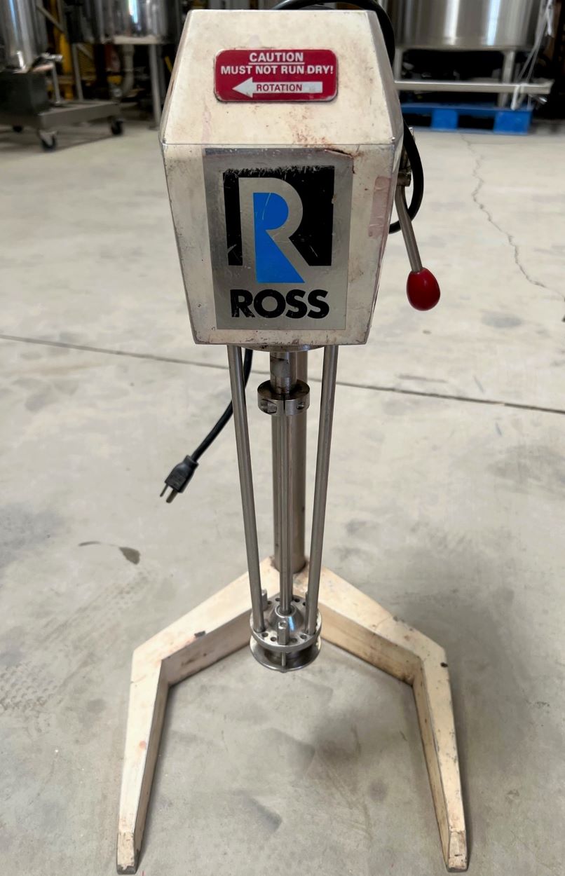 ROSS ME-100L HOMOGENIZING MIXER. S/S Hi-Speed Lab /Emulsifier/Disperser/High Shear mixer, driven by 1/2 HP, 1/60/115 volt motor, variable speed from 1- 10,000 RPM. Mounted on stand with adjustable height. Video of unit running available. 